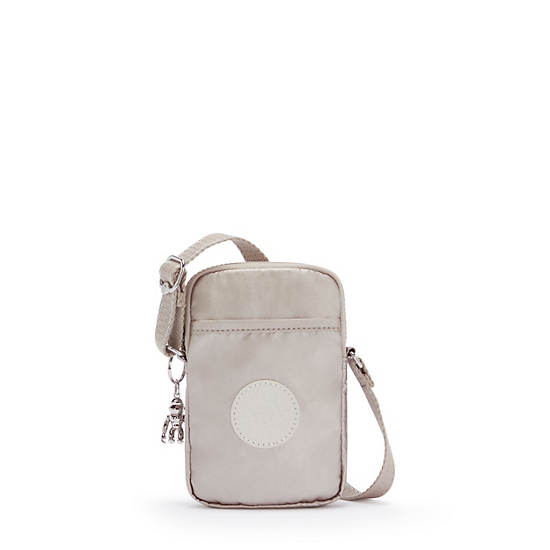 Kipling Tally Metallic Crossbody Mobilveske Beige | NO 1847VR